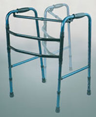 Andador sin Ruedas, Plegable de Aluminio. Marcha Articulada